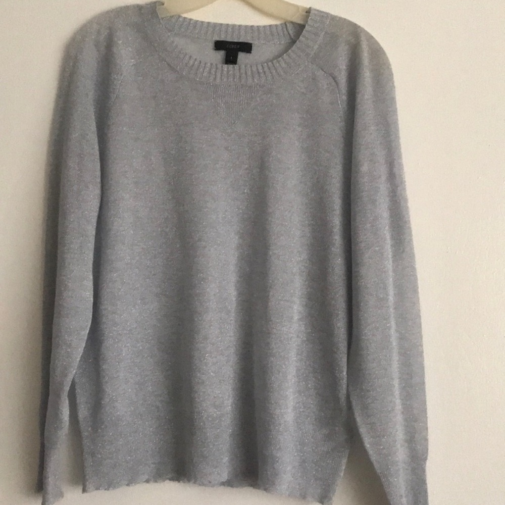 Lovely light knit with silver threading through